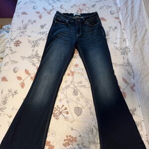 Blue Flare Wide Leg Jeans with Classic Denim Look